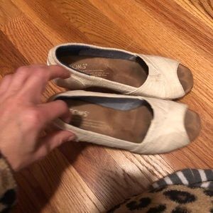 White Tom Wedges super comfy goes with all